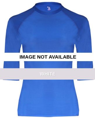 4625 Badger Adult Half Sleeve Solid Color Compress White