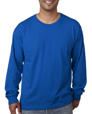 5060 Bayside Adult Long-Sleeve Cotton Tee in Royal blue