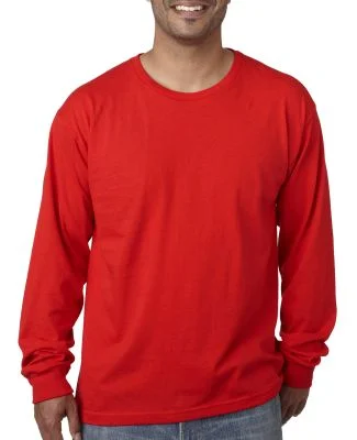 5060 Bayside Adult Long-Sleeve Cotton Tee in Red