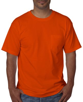 5070 Bayside Adult Short-Sleeve Cotton Tee with Po in Bright orange