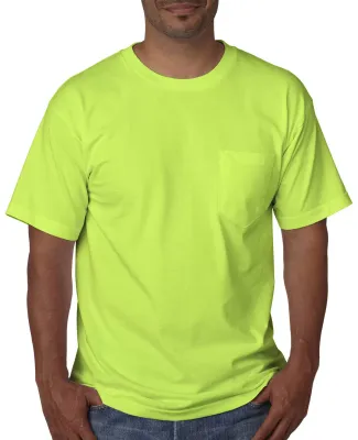5070 Bayside Adult Short-Sleeve Cotton Tee with Po Lime Green