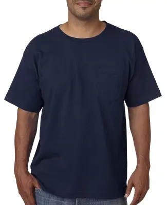 5070 Bayside Adult Short-Sleeve Cotton Tee with Po Navy