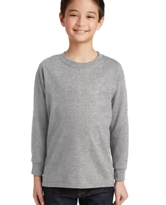 5400B Gildan Youth Heavy Cotton Long Sleeve T-Shir in Sport grey