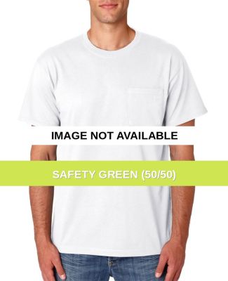 5930P Fruit of the Loom Adult BestT-Shirt with Poc Safety Green (50/50)