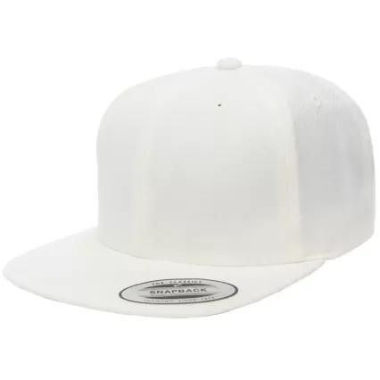 Yupoong 6089M Wool Blend Snapback GREEN Under Bill in Natural