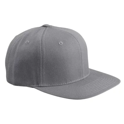 Yupoong 6089M Wool Blend Snapback GREEN Under Bill in Dark grey