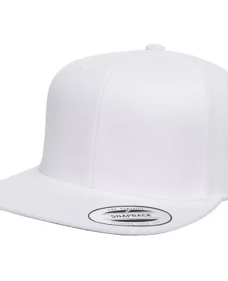 Yupoong 6089M Wool Blend Snapback GREEN Under Bill in White
