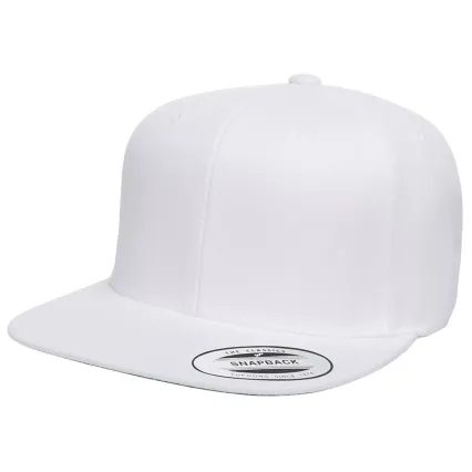 Yupoong 6089M Wool Blend Snapback GREEN Under Bill in White