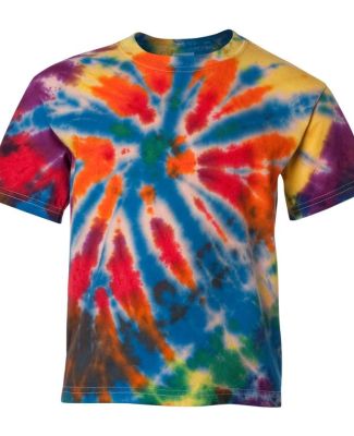 Dynomite 20BTD Tie-Dye Youth Rainbow Cut Spiral Te in Champ