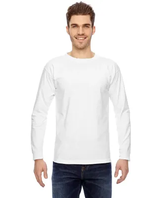 6100 Bayside Adult Long-Sleeve Cotton Tee in White