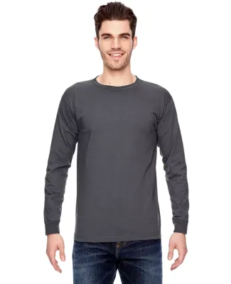 6100 Bayside Adult Long-Sleeve Cotton Tee in Charcoal