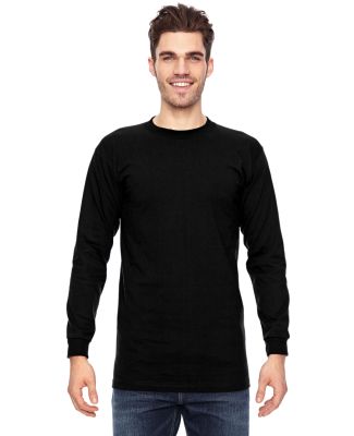 6100 Bayside Adult Long-Sleeve Cotton Tee in Black