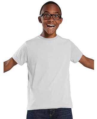 6101 LA T Youth Fine Jersey T-Shirt in Blended white
