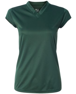 6162 Badger Solid Color Cap Sleeve Ladies Jersey Forest