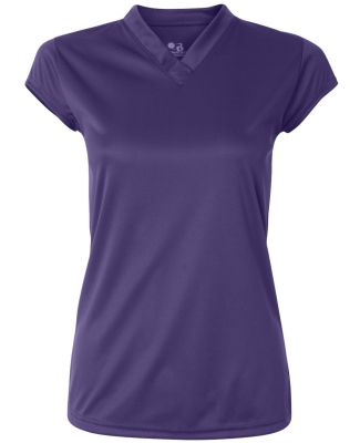 6162 Badger Solid Color Cap Sleeve Ladies Jersey Purple
