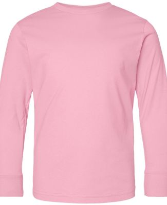 6201 LA T Youth Fine Jersey Long Sleeve T-Shirt in Pink