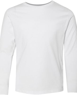 6201 LA T Youth Fine Jersey Long Sleeve T-Shirt in White