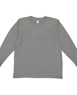 6201 LA T Youth Fine Jersey Long Sleeve T-Shirt in Granite heather