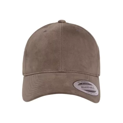 6363 Yupoong Solid Brushed Cotton Twill Cap in Dark grey