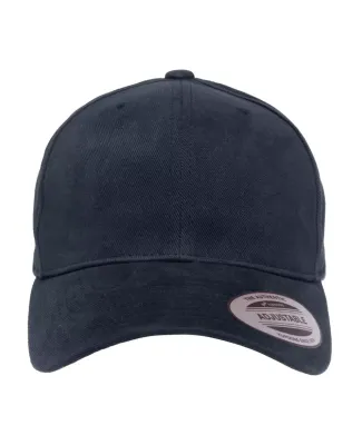 6363 Yupoong Solid Brushed Cotton Twill Cap in Navy