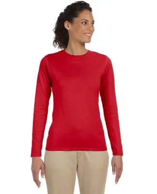 64400L Gildan Junior-Fit Softstyle Long-Sleeve T-S CHERRY RED