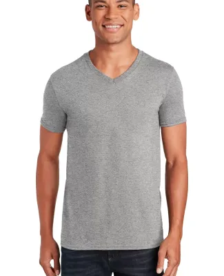 64V00 Gildan Adult Softstyle V-Neck T-Shirt in Rs sport grey