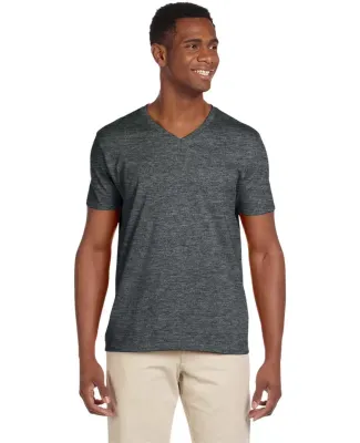 64V00 Gildan Adult Softstyle V-Neck T-Shirt in Dark heather