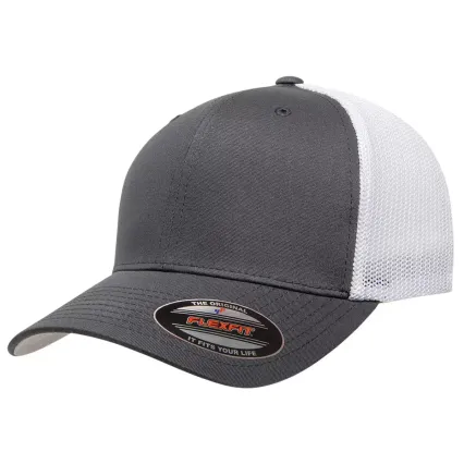 6511 Flexfit in Charcoal/ white
