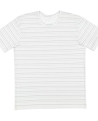 6901 LA T Adult Fine Jersey T-Shirt in Shadow stripe