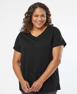 6901 LA T Adult Fine Jersey T-Shirt in Blended black
