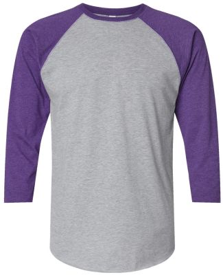 6930 LA T Adult Vintage Baseball T-Shirt in Vintage heather/vintage purple