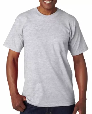 7100 Bayside Adult Short-Sleeve Tee with Pocket in Ash