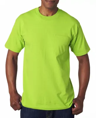 7100 Bayside Adult Short-Sleeve Tee with Pocket Lime Green