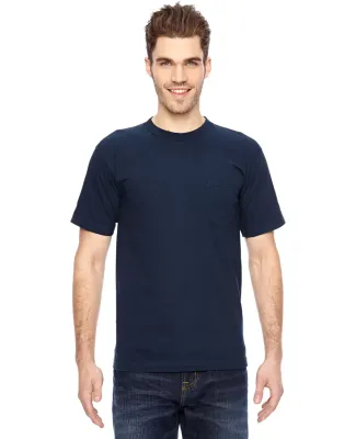 7100 Bayside Adult Short-Sleeve Tee with Pocket in Navy