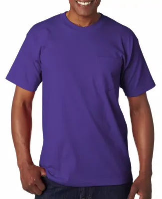 7100 Bayside Adult Short-Sleeve Tee with Pocket in Purple