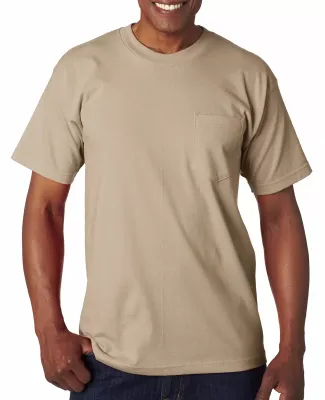 7100 Bayside Adult Short-Sleeve Tee with Pocket in Sand