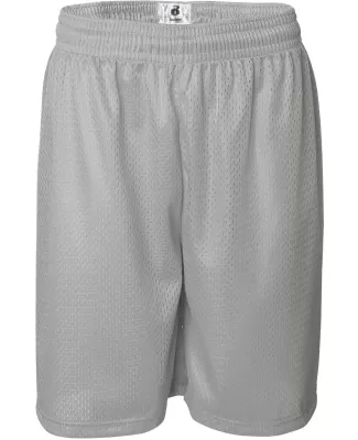 7209 Badger Adult Mesh/Tricot 9-Inch Shorts Silver