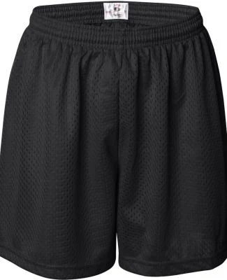 7216 Badger Ladies' Mesh/Tricot 5-Inch Shorts in Black