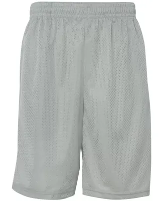 7219 Badger Adult Mesh Shorts With Pockets Silver