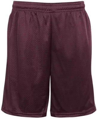 7219 Badger Adult Mesh Shorts With Pockets Maroon