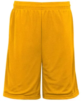 7219 Badger Adult Mesh Shorts With Pockets Gold