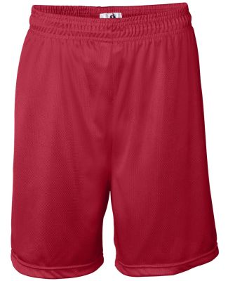 7237 Badger Adult Mini-Mesh 7-Inch Shorts in Red