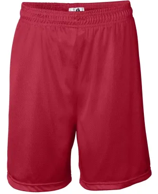 7237 Badger Adult Mini-Mesh 7-Inch Shorts Red