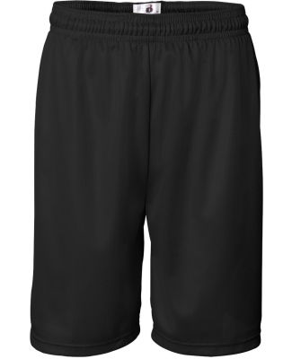 7239 Badger Adult Mini-Mesh 9-Inch Shorts in Black