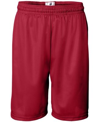 7239 Badger Adult Mini-Mesh 9-Inch Shorts in Red