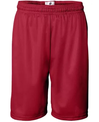 7239 Badger Adult Mini-Mesh 9-Inch Shorts Red