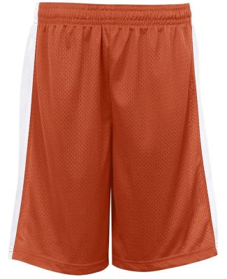 7241 Badger Adult Challenger Shorts Burnt Orange/ White