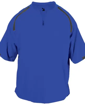 7632 Badger Competitor Short Sleeve Pullover in Royal/ graphite