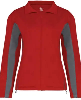 7903 Badger Ladies' Drive 100% Brushed Tricot Poly Red/ Graphite