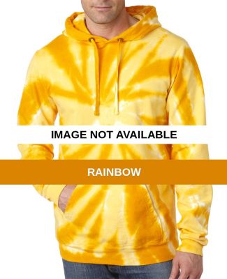 854 Dyenomite Tie-Dye Adult Pinwheel Hooded Sweats Rainbow